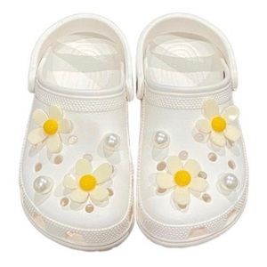 Croc Charms High End Acrylic Daisy Flower Set